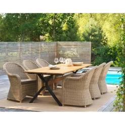 Mark Matbord 230x95 cm Teak/Svart