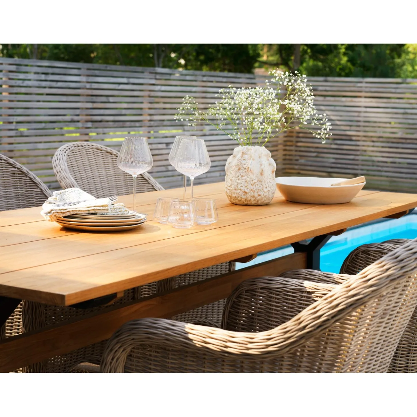 Mark Matbord 230x95 cm Teak/Svart