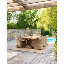 Mark Matbord 230x95 cm Teak/Svart