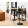 Mathilde Barstol PU Vintage Svart