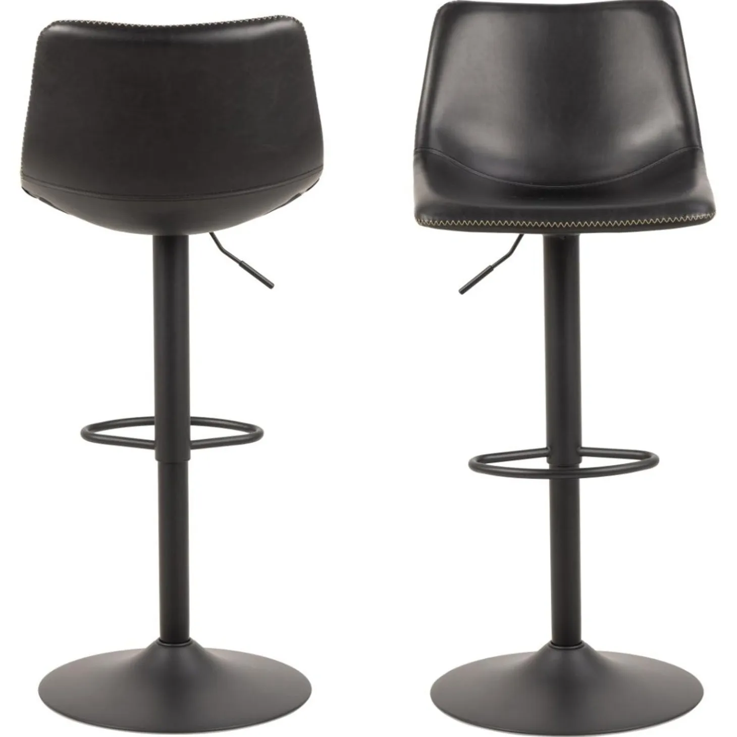 Mathilde Barstol PU Vintage Svart