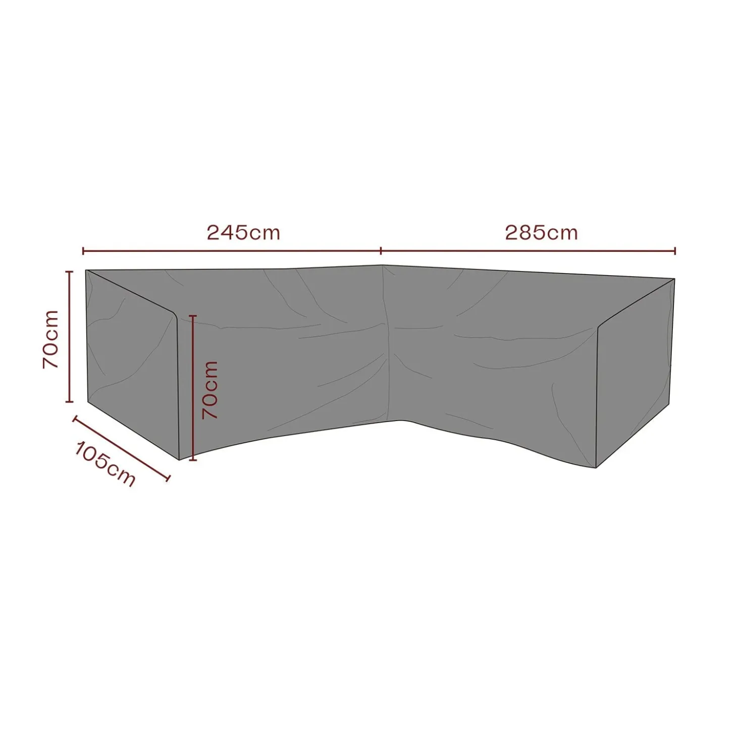 Möbelskydd till HörnSoffa Andas 285/245x105x70 cm