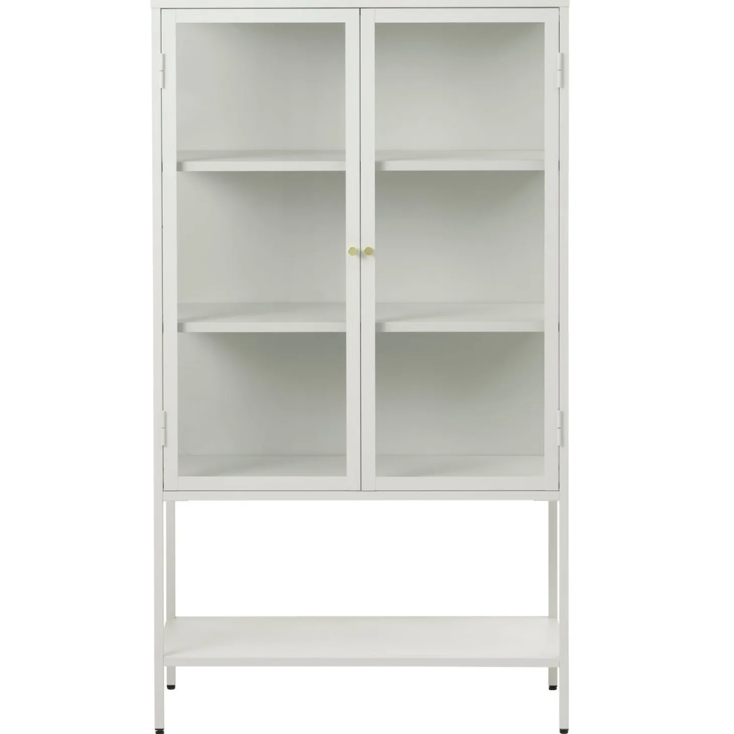Milano Skåp 160 cm höga ben Glas Greige