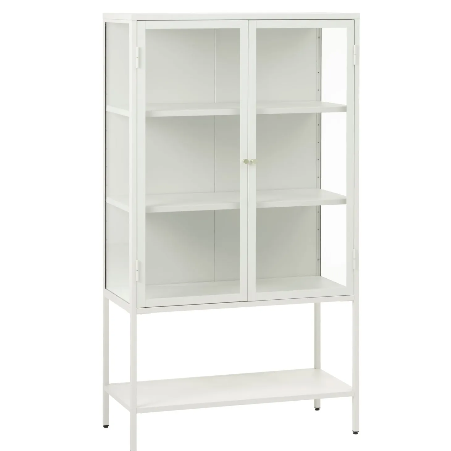 Milano Skåp 160 cm höga ben Glas Greige