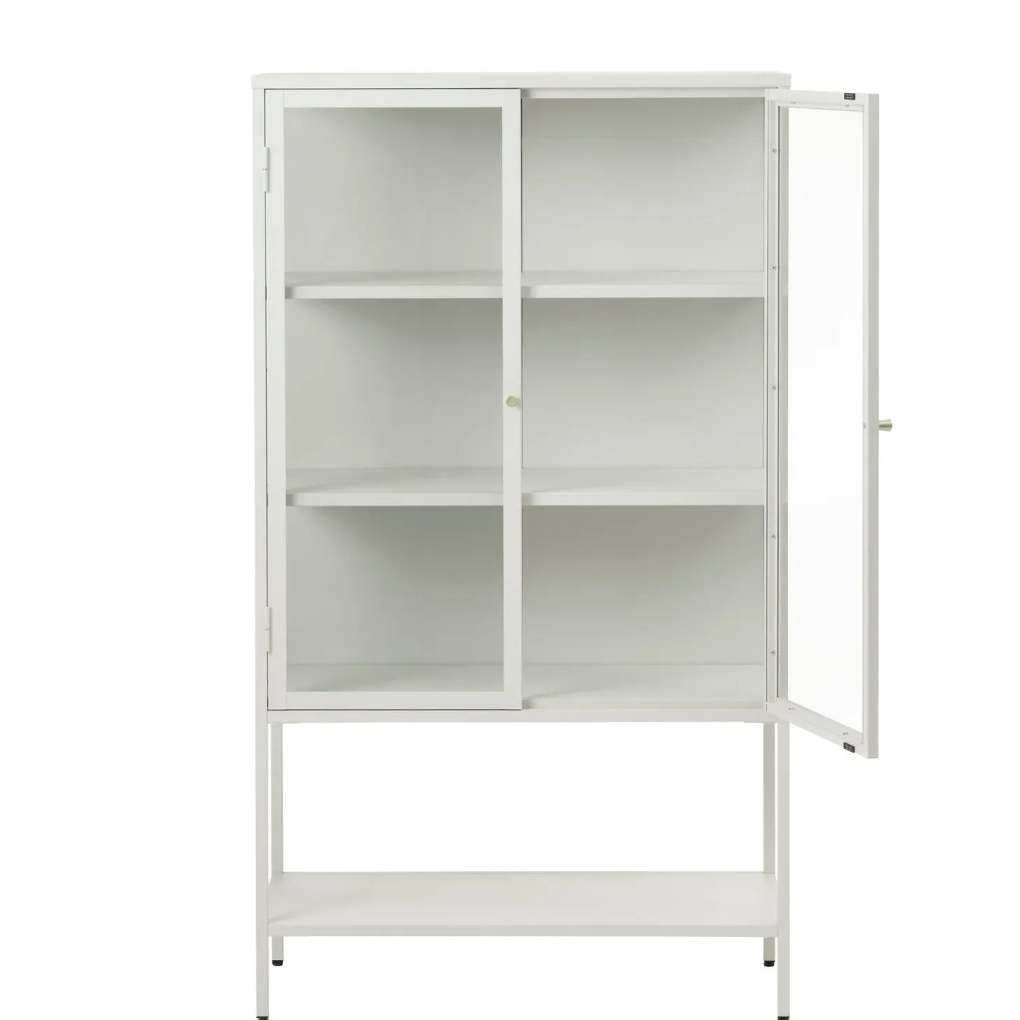 Milano Skåp 160 cm höga ben Glas Greige