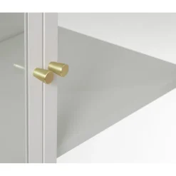 Milano Skåp 160 cm höga ben Glas Greige
