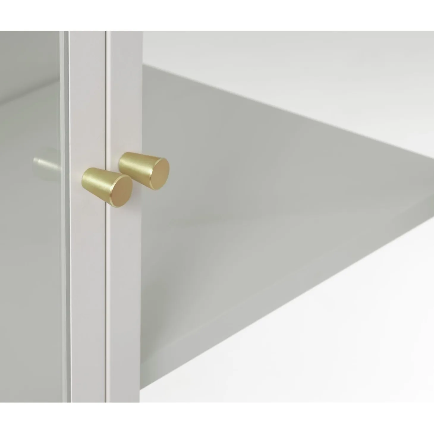 Milano Skåp 160 cm höga ben Glas Greige