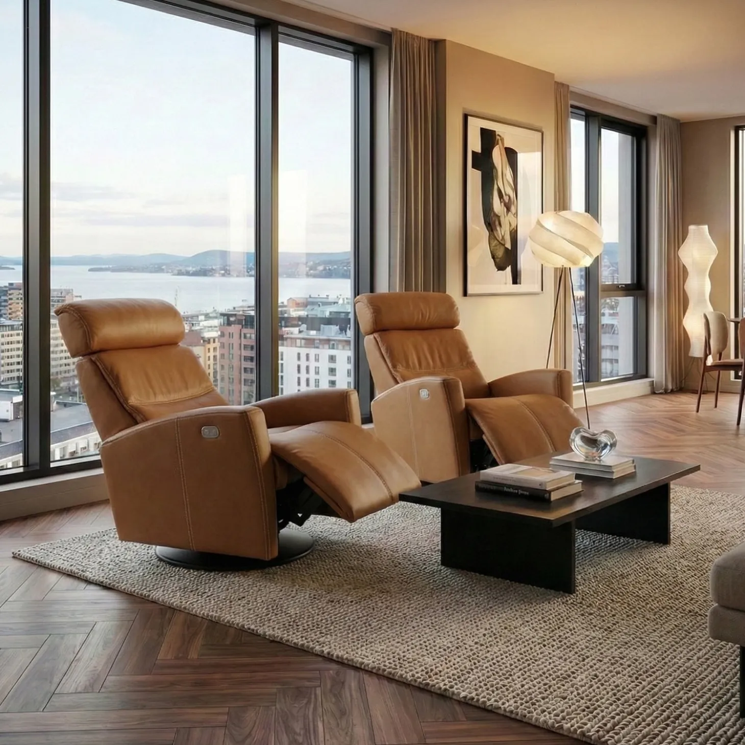 Milan Reclinerfåtölj Cognac