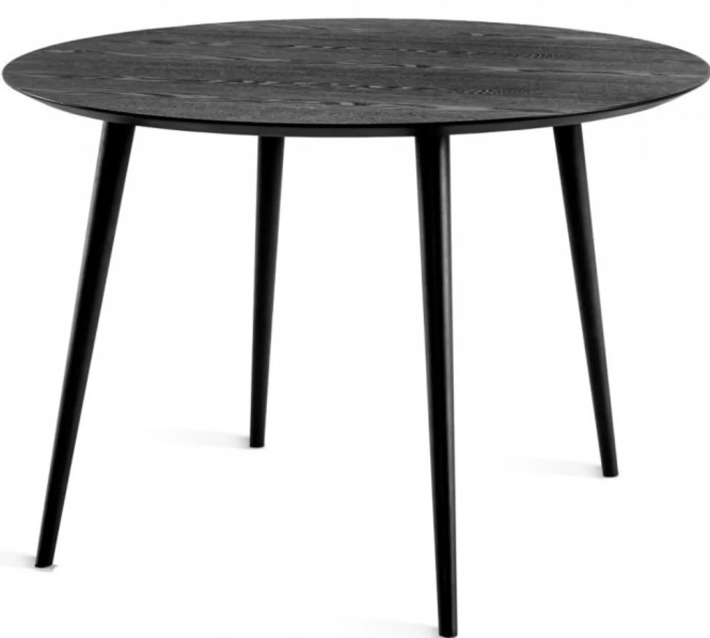 Miles Matbord Runt 110 cm Svart Ask / 4-Ben Svart