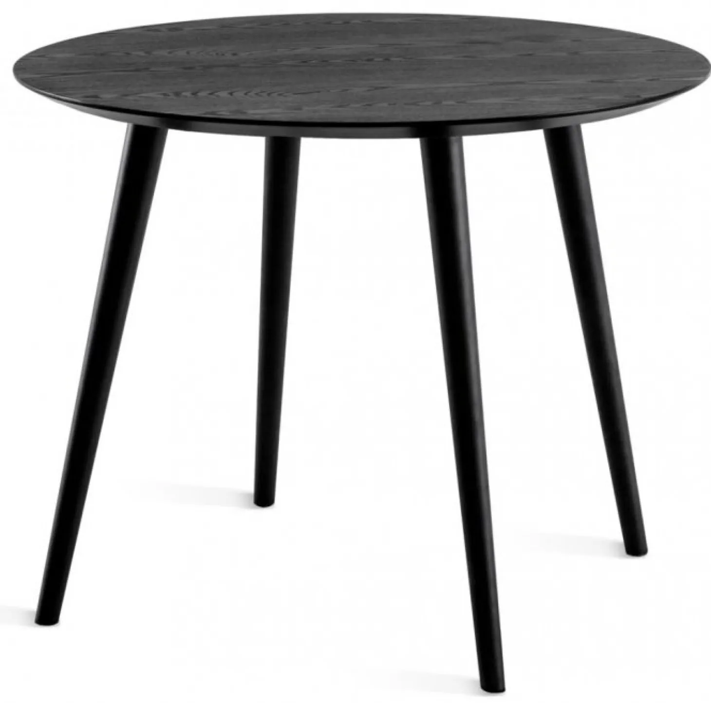 Miles Matbord Runt 80 cm Svart Ask / 4-Ben Svart