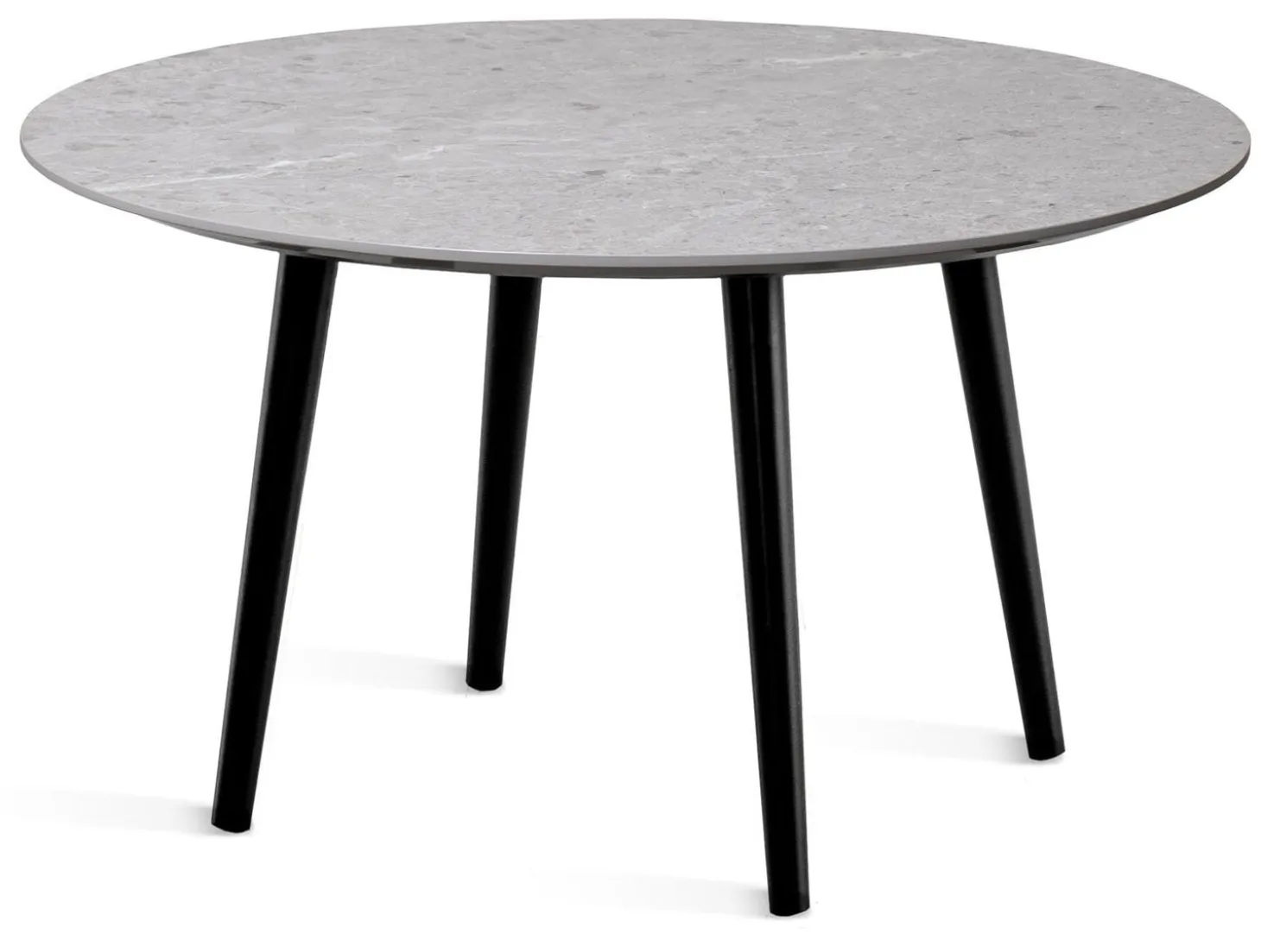 Miles Soffbord Ø 80 cm Runt Sandstenslaminat, Fyra träben