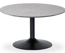Miles Soffbord Ø 80 cm Runt Sandstenslaminat, Trumpfot
