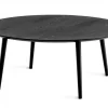 Miles Soffbord Runt 110 cm Svart Ask / 4-Ben Svart