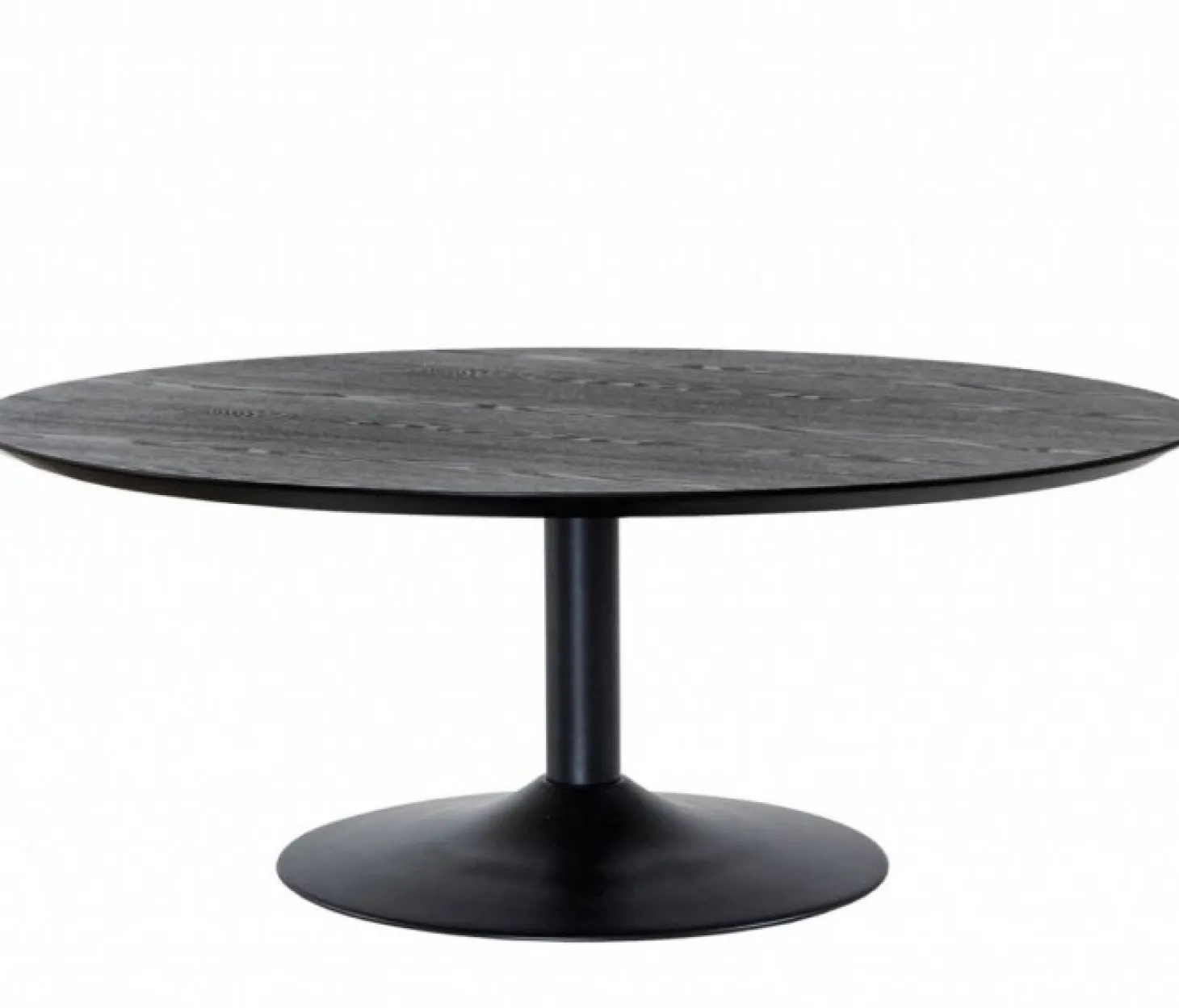 Miles Soffbord Runt 110 cm Svart Ask / Svart