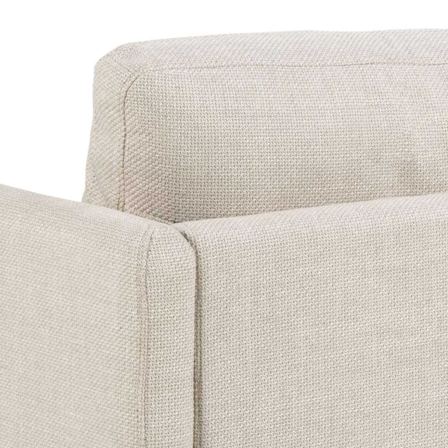 Milly 2-sits med schäslong Basel tyg Beige