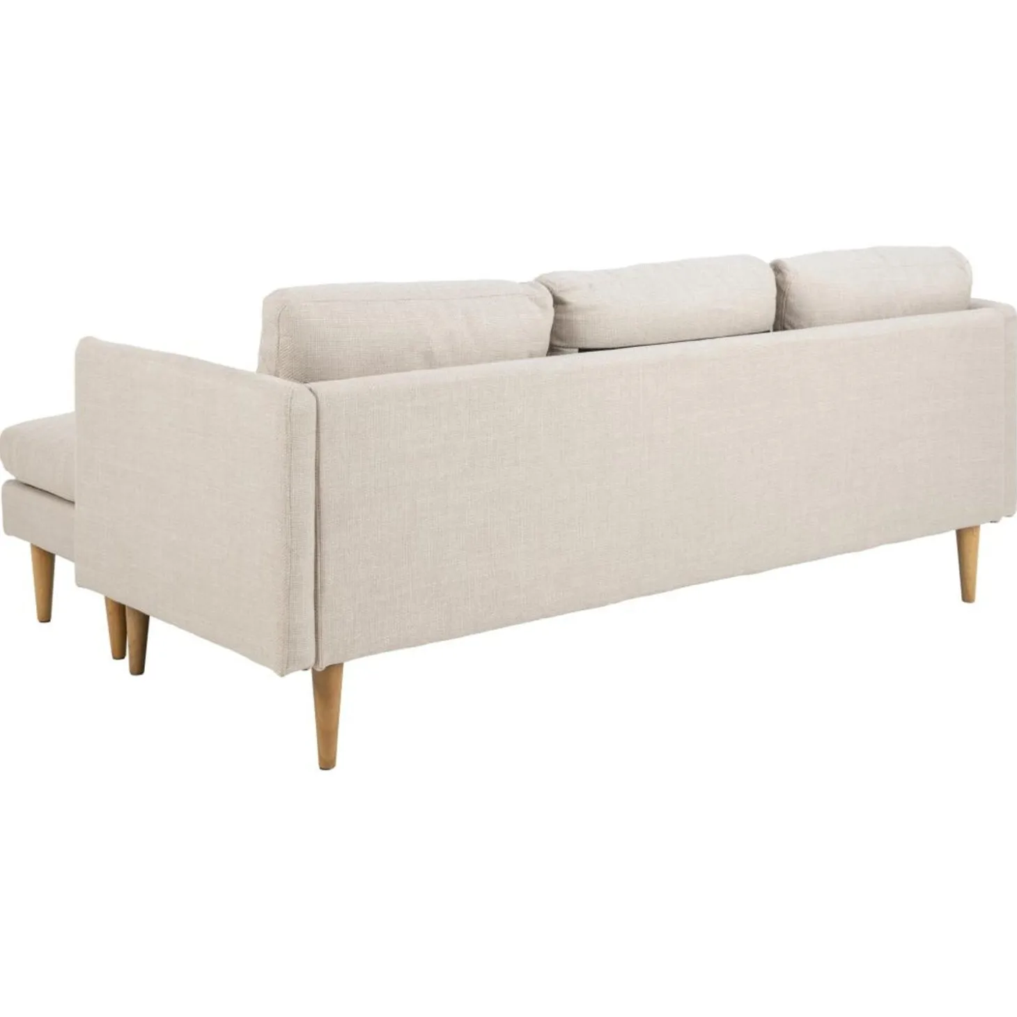 Milly 2-sits med schäslong Basel tyg Beige