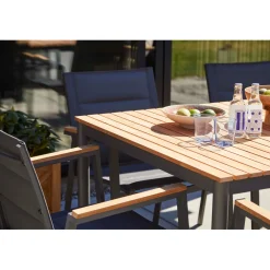 Mood Classic Trädgårdsbord i Teak/Antracit Aluminium 167x100 cm
