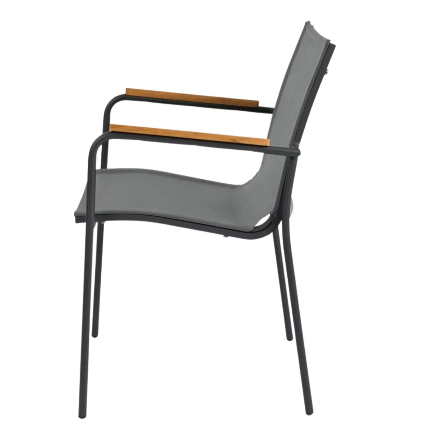 Mood Classic Trädgårdsstol i Teak, Textilene och Antracit Aluminium