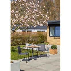 Mood Classic Trädgårdsstol i Teak, Textilene och Antracit Aluminium
