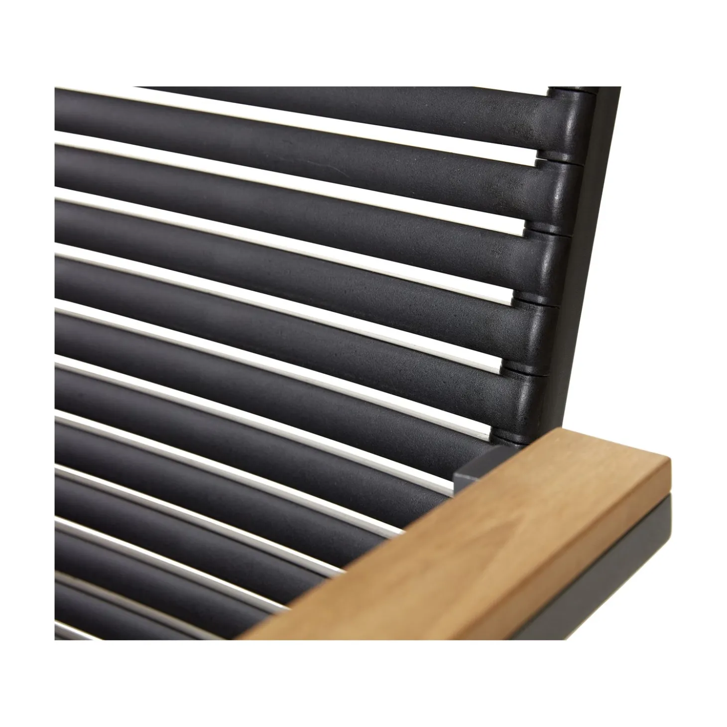 Mood Extreme Trädgårdsstol i Teak och Antracit Aluminium Smala lameller