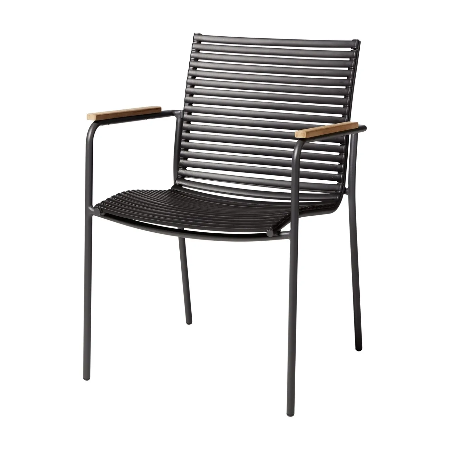 Mood Trädgårdsstol i Teak och Aluminium Svart