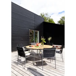 Mood Trädgårdsstol i Teak och Aluminium Svart