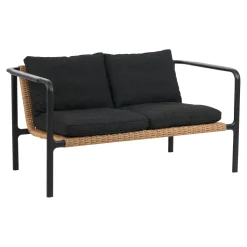 Motty 2-sits Soffa 140x76 cm Svart/Teddy Black
