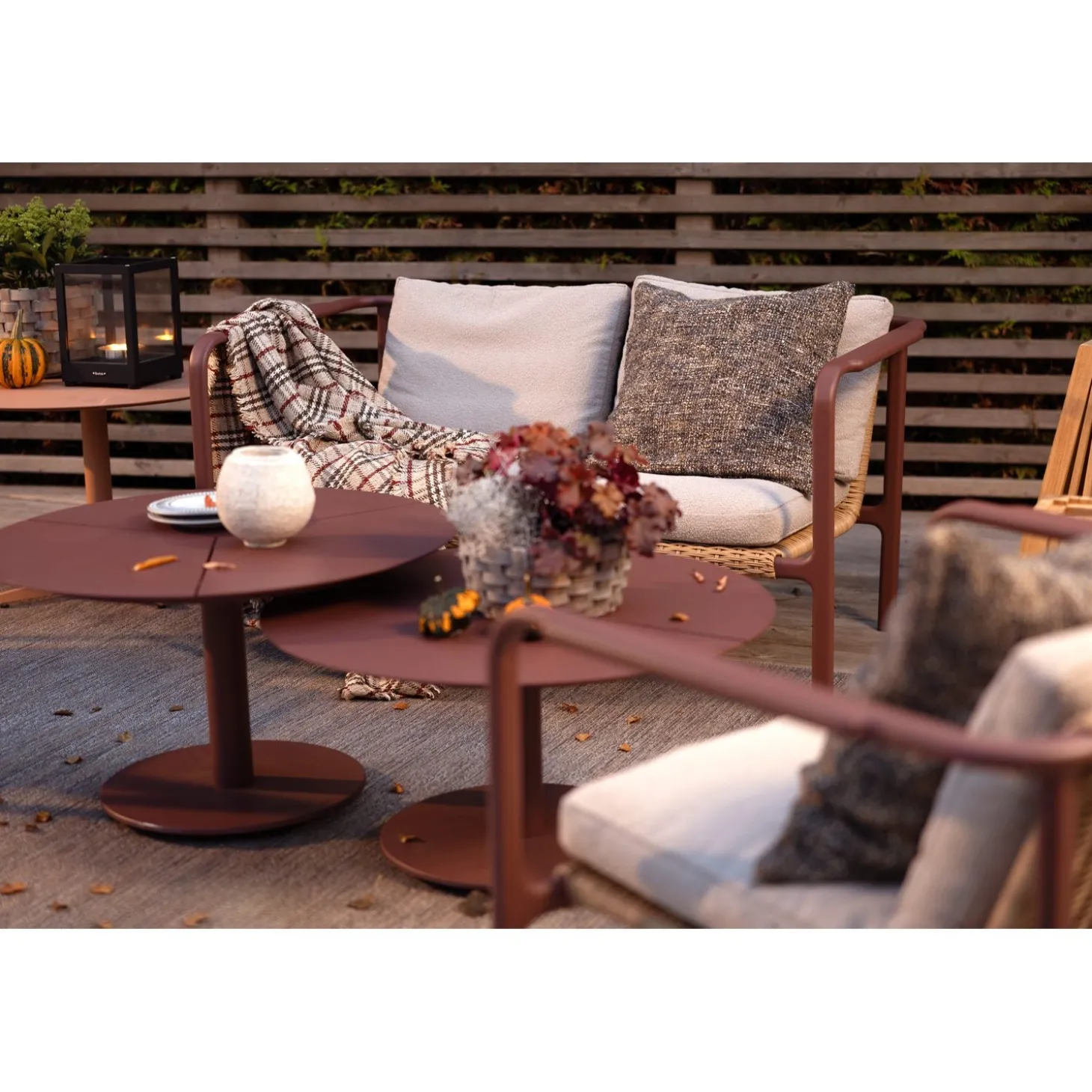Motty 2-sits Soffa 140x76 cm Zin Red/Teddy Beige