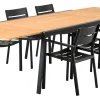 Naos Matgrupp 100x220-320 cm ink Delia Karmstolar Svart/Teak