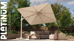Nexus T2 Frihängande Parasoll 300x300 Sandstone / Champagne
