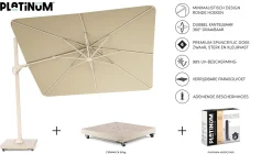 Nexus T2 Frihängande Parasoll 300x300 Sandstone / Champagne