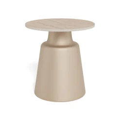 Nimbus Sidobord Keramik Beige 45 cm Runt