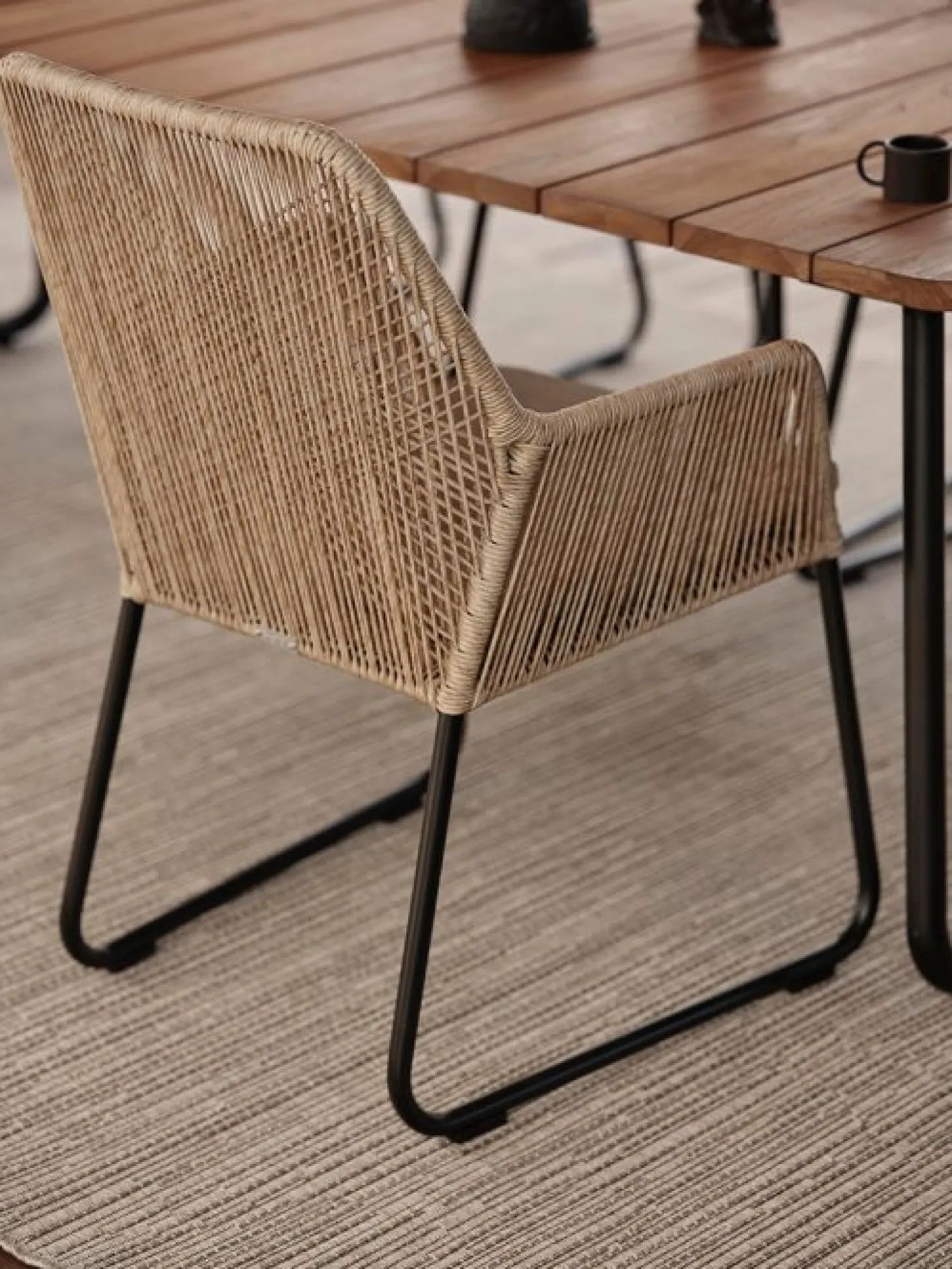 Nolli Matbord 175x90 cm Svart/Teak