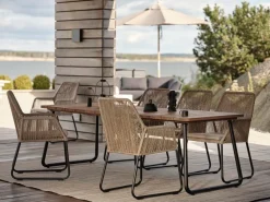 Nolli Matbord 175x90 cm Svart/Teak