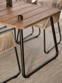 Nolli Matbord 225x90 cm Svart/Teak
