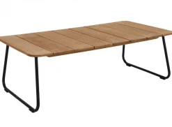 Nolli Soffbord 140x70 cm Svart/Teak