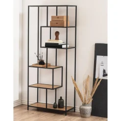 Notting Hill Bokhylla Asymmetrisk 185x77x35 cm Ek