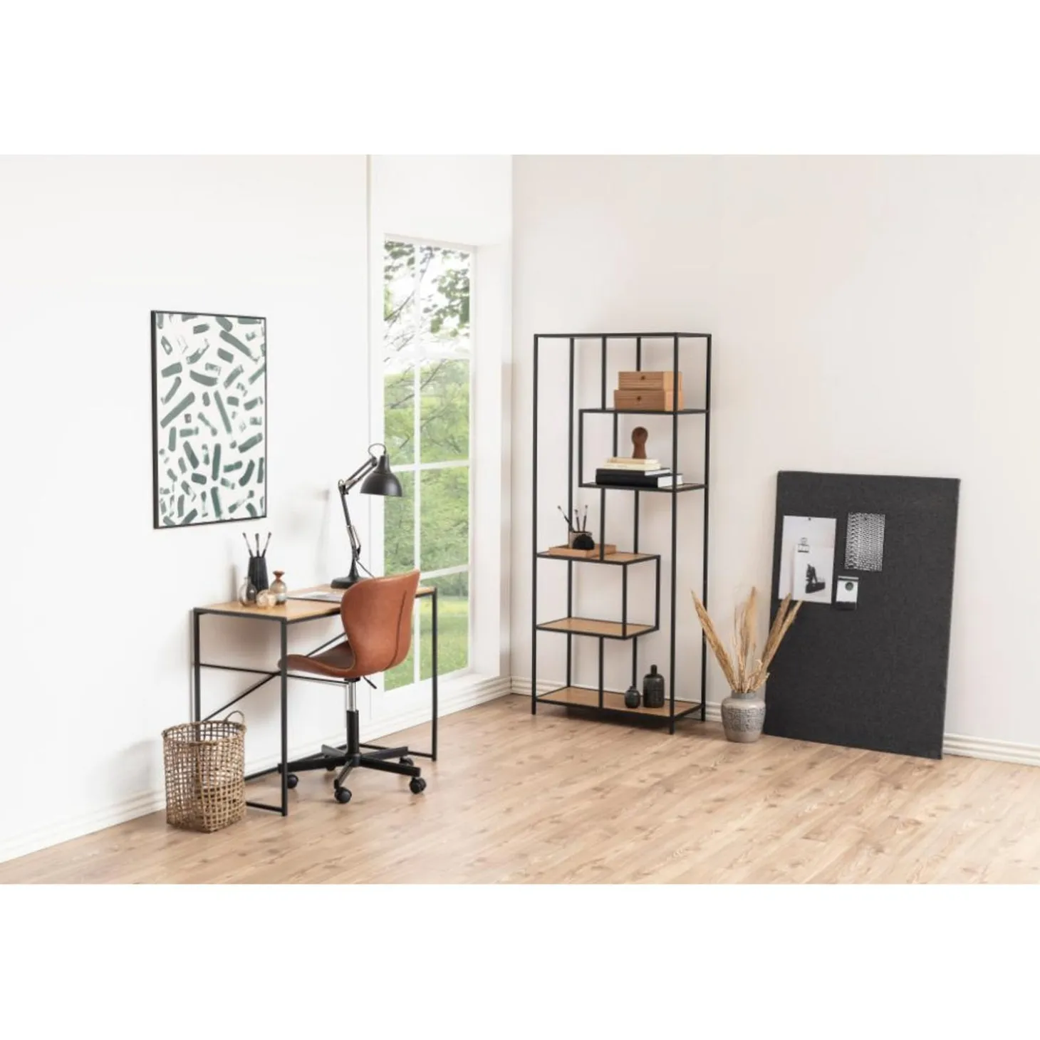 Notting Hill Bokhylla Asymmetrisk 185x77x35 cm Ek