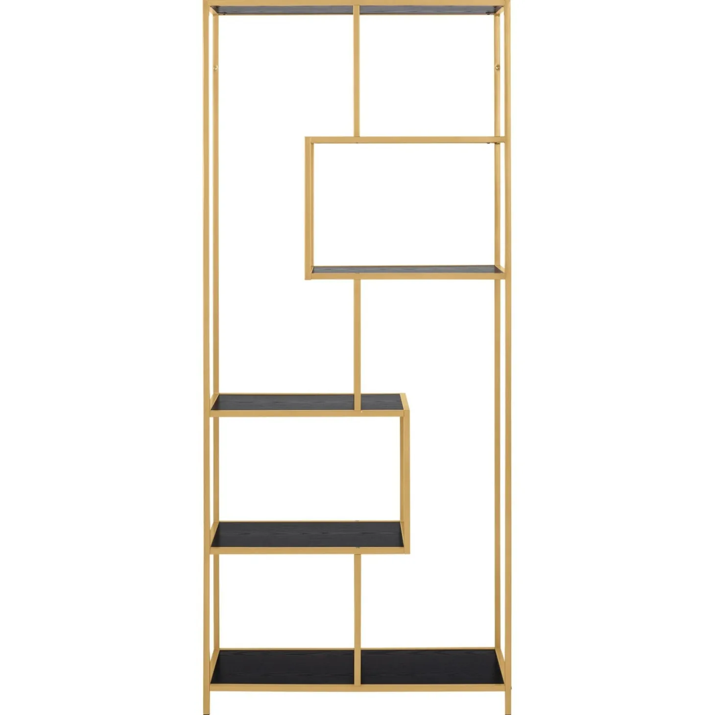 Notting Hill Bokhylla Asymmetrisk 185x77x35 cm Mässing
