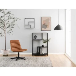 Notting Hill Bokhylla Asymmetrisk 114x77x35 cm Svart Ask