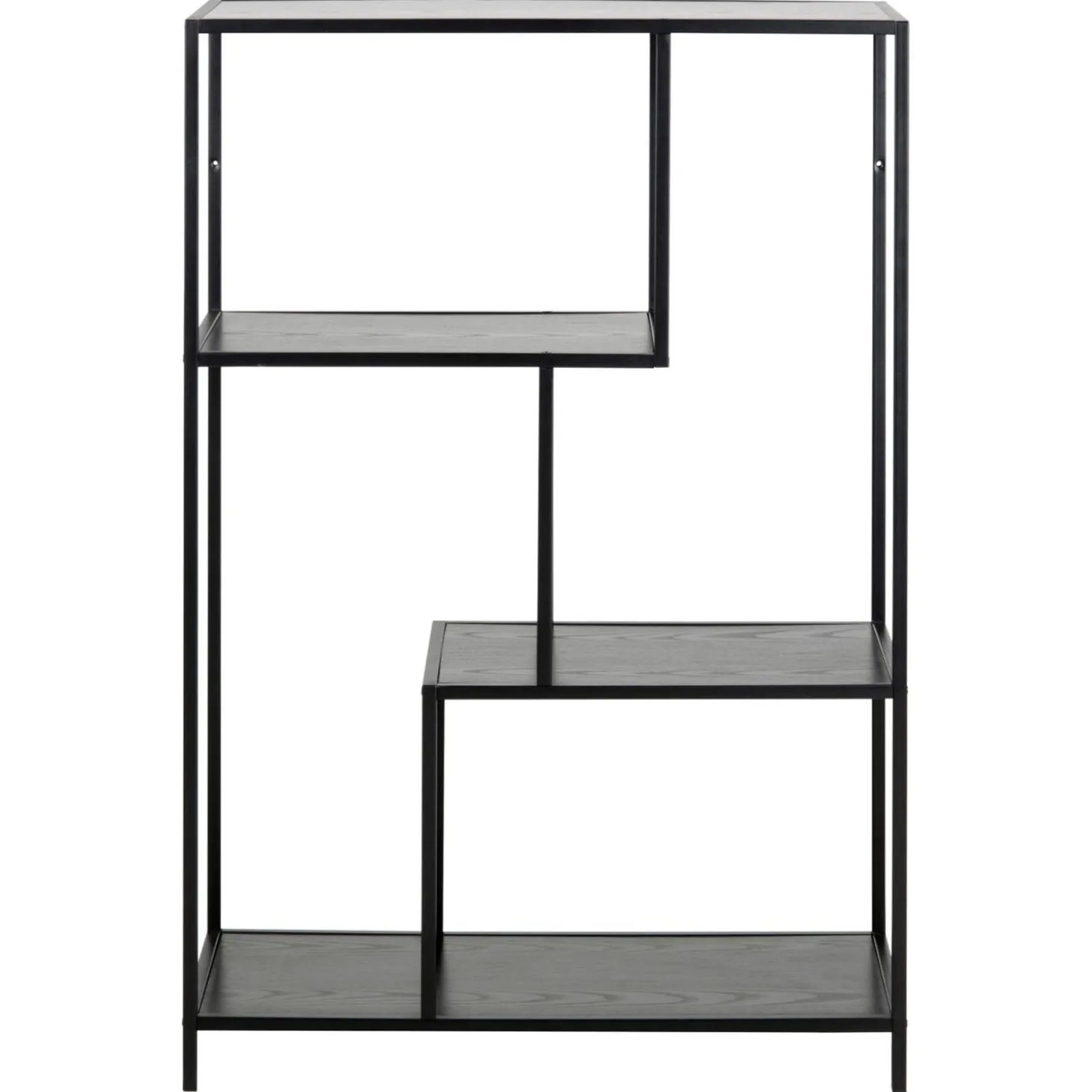 Notting Hill Bokhylla Asymmetrisk 114x77x35 cm Svart Ask