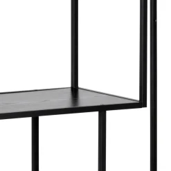 Notting Hill Bokhylla Asymmetrisk 114x77x35 cm Svart Ask