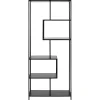 Notting Hill Bokhylla Asymmetrisk 185x77x35 cm Svart Ask