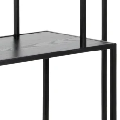 Notting Hill Bokhylla Asymmetrisk 185x77x35 cm Svart Ask