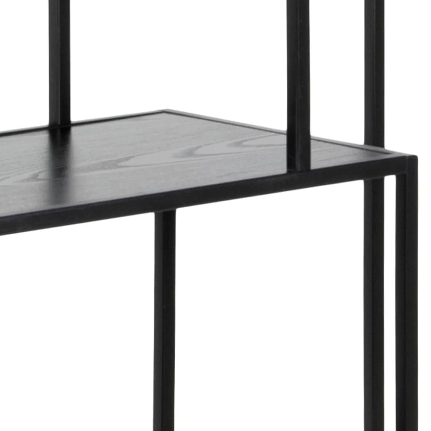 Notting Hill Bokhylla Asymmetrisk 185x77x35 cm Svart Ask