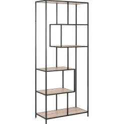 Notting Hill Bokhylla Asymmetrisk 185x77x35 cm Vitpigmenterad