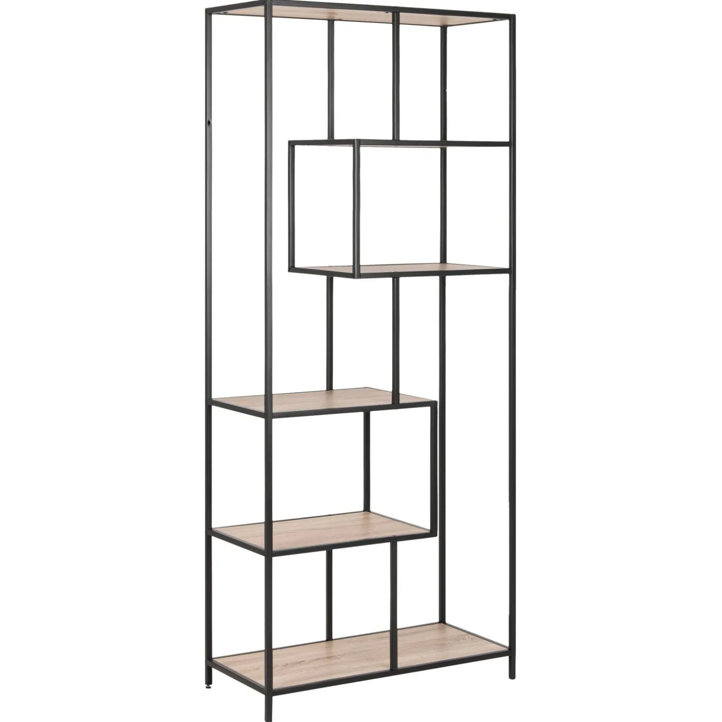 Notting Hill Bokhylla Asymmetrisk 185x77x35 cm Vitpigmenterad