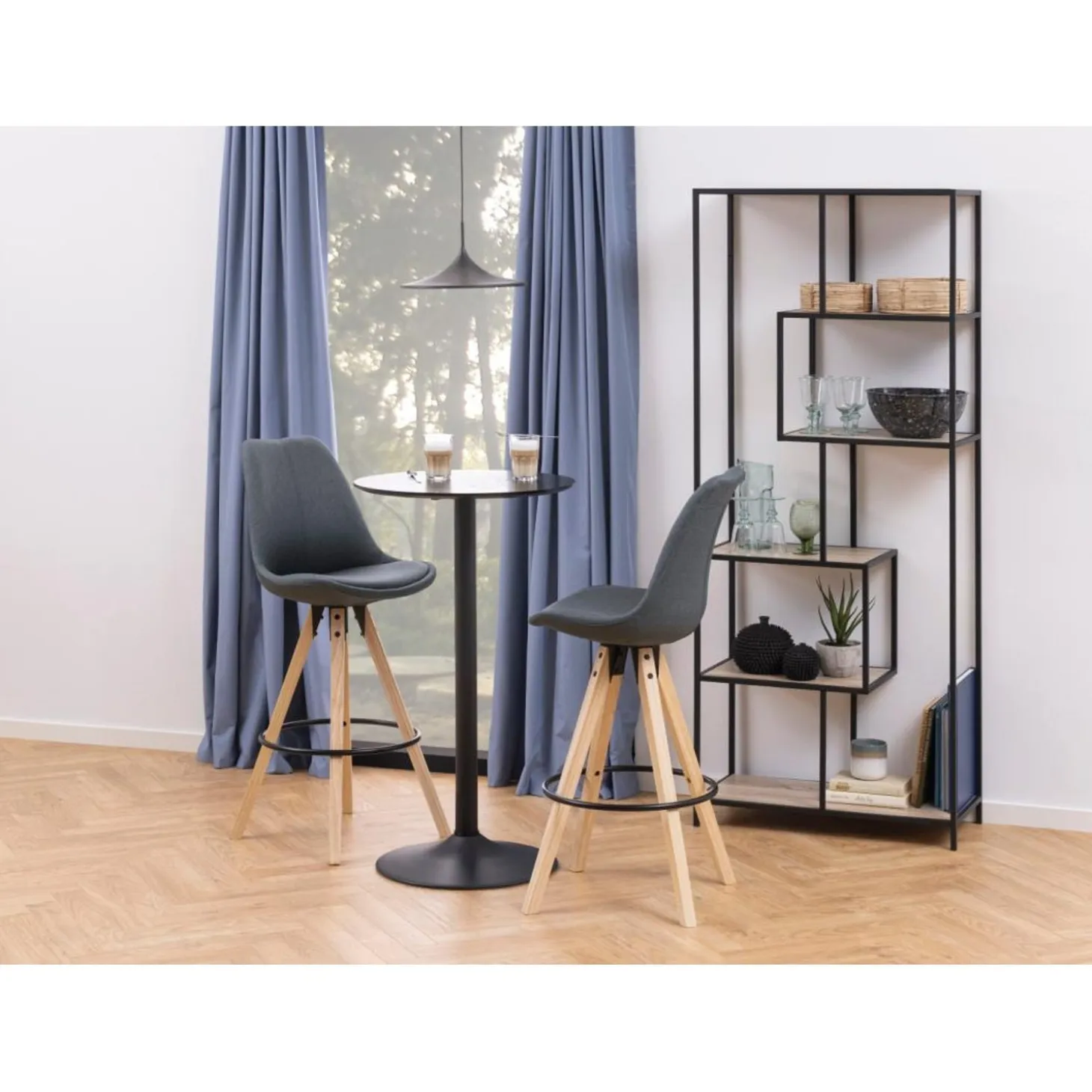 Notting Hill Bokhylla Asymmetrisk 185x77x35 cm Vitpigmenterad