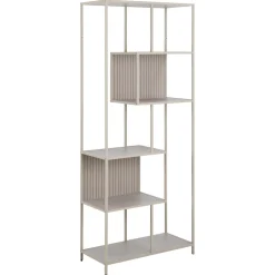Notting Hill Bokhylla med baksida 185x77x35 cm Grå