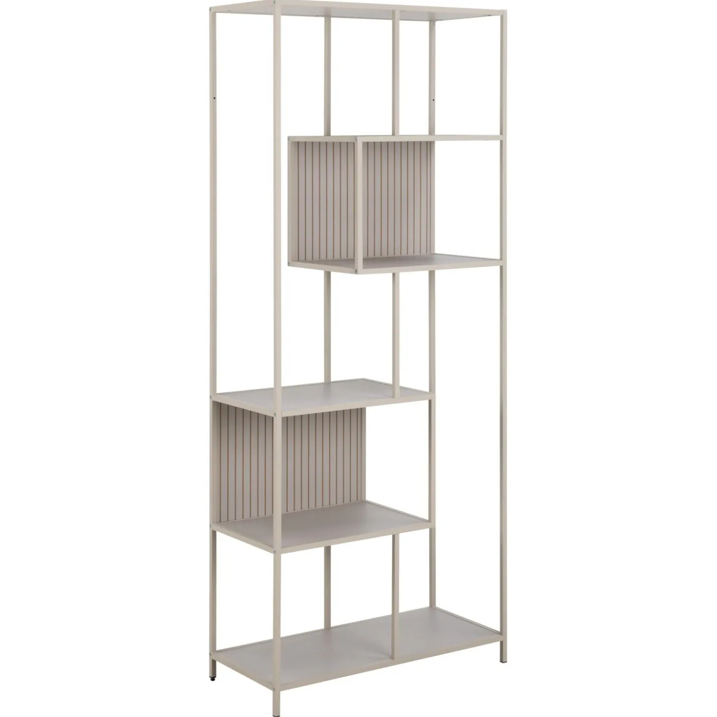 Notting Hill Bokhylla med baksida 185x77x35 cm Grå
